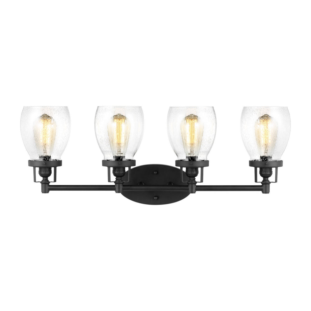 Generation Lighting Canada - Four Light Wall / Bath - Belton - Midnight Black- Union Lighting Luminaires Decor