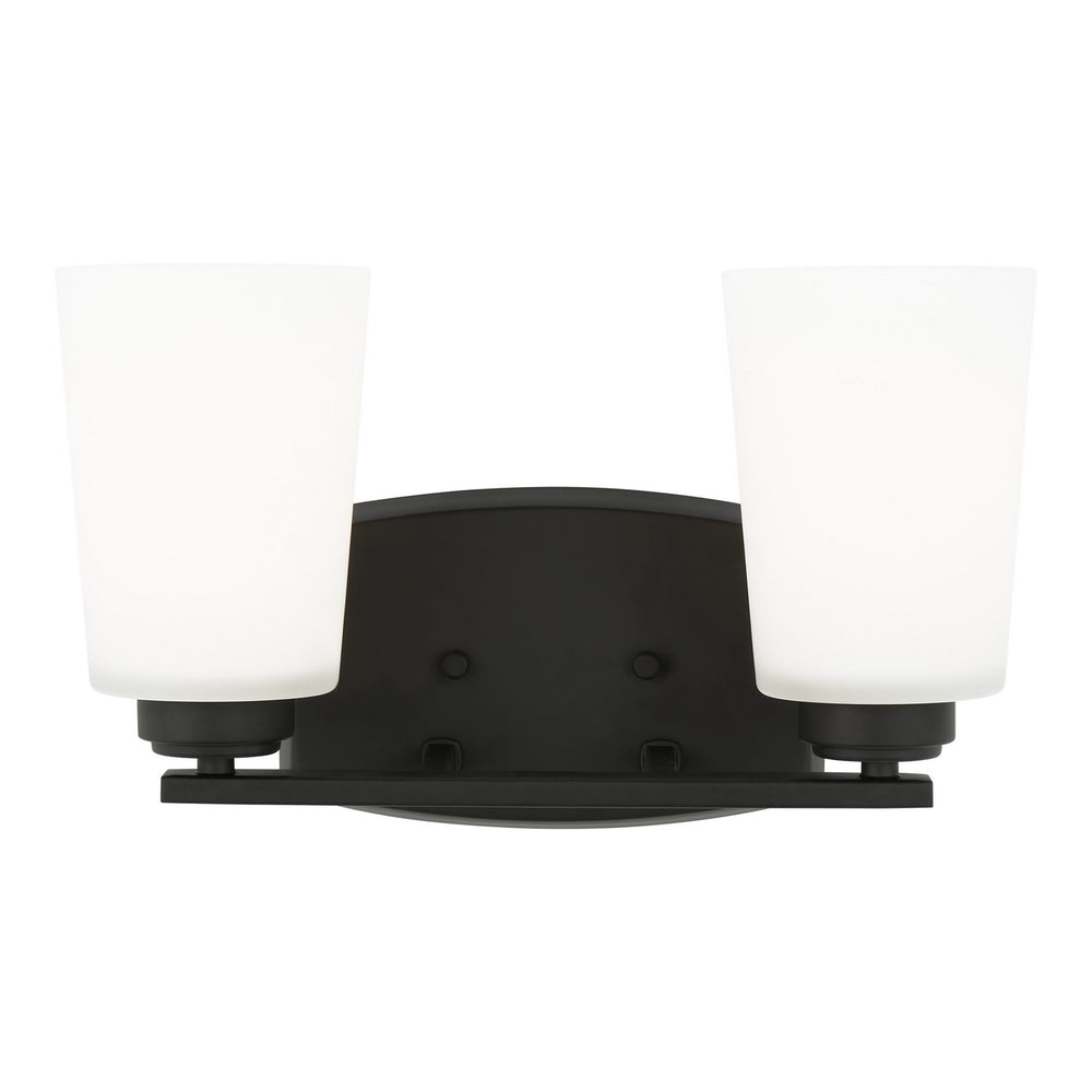 Generation Lighting Canada - Two Light Wall / Bath - Franport - Midnight Black- Union Lighting Luminaires Decor
