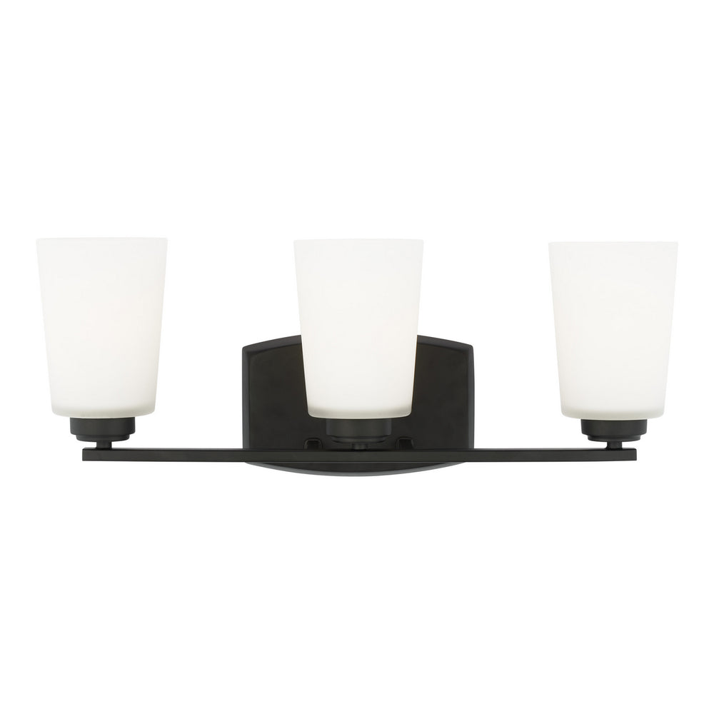Generation Lighting Canada - Three Light Wall / Bath - Franport - Midnight Black- Union Lighting Luminaires Decor
