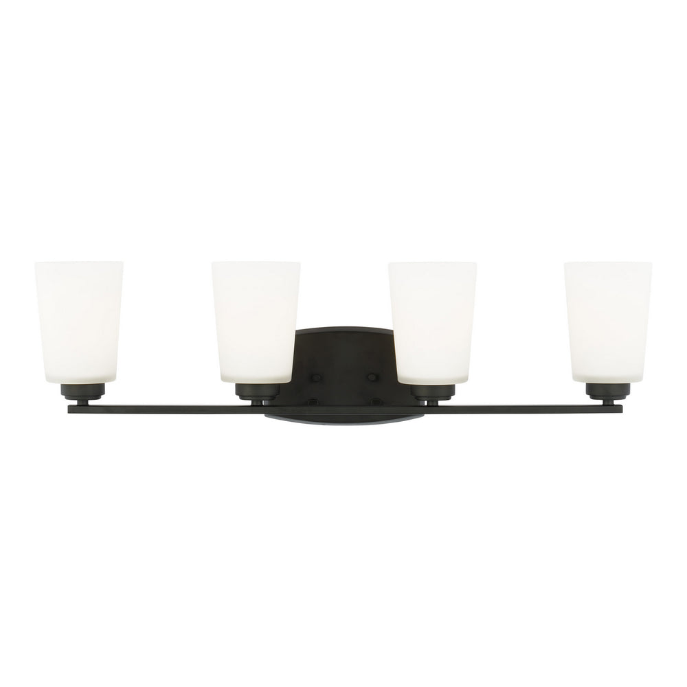 Generation Lighting Canada - Four Light Wall / Bath - Franport - Midnight Black- Union Lighting Luminaires Decor