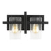 Generation Lighting Canada - Two Light Wall / Bath - Mitte - Midnight Black- Union Lighting Luminaires Decor
