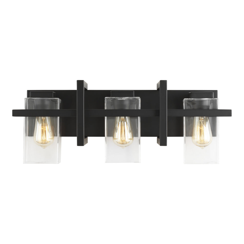 Generation Lighting Canada - Three Light Wall / Bath - Mitte - Midnight Black- Union Lighting Luminaires Decor