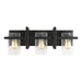 Generation Lighting Canada - Three Light Wall / Bath - Mitte - Midnight Black- Union Lighting Luminaires Decor