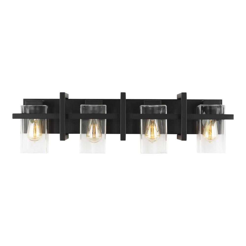 Generation Lighting Canada - Four Light Wall / Bath - Mitte - Midnight Black- Union Lighting Luminaires Decor