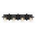 Generation Lighting Canada - Four Light Wall / Bath - Mitte - Midnight Black- Union Lighting Luminaires Decor