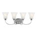 Generation Lighting Canada - Four Light Wall / Bath - Holman - Chrome- Union Lighting Luminaires Decor