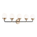 Visual Comfort Studio Canada - Five Light Wall / Bath - Cafe - Satin Brass- Union Lighting Luminaires Decor