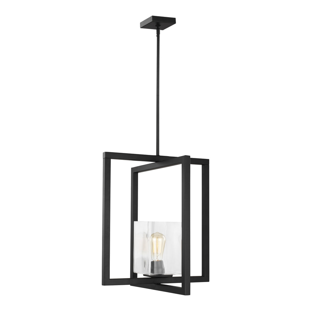 Generation Lighting Canada - One Light Pendant - Mitte - Midnight Black- Union Lighting Luminaires Decor
