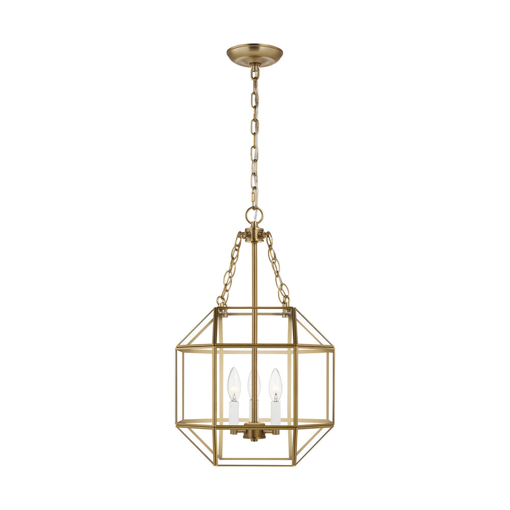 Visual Comfort Studio Canada - Three Light Lantern - Morrison - Satin Brass- Union Lighting Luminaires Decor