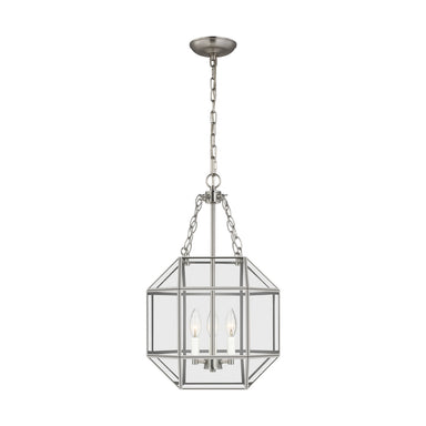 Visual Comfort Studio Canada - Three Light Lantern - Morrison - Brushed Nickel- Union Lighting Luminaires Decor