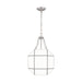 Visual Comfort Studio Canada - Three Light Lantern - Morrison - Brushed Nickel- Union Lighting Luminaires Decor
