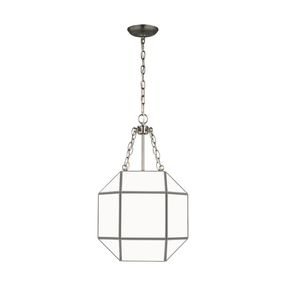 Visual Comfort Studio Canada - Three Light Lantern - Morrison - Antique Brushed Nickel- Union Lighting Luminaires Decor