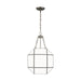Visual Comfort Studio Canada - Three Light Lantern - Morrison - Antique Brushed Nickel- Union Lighting Luminaires Decor