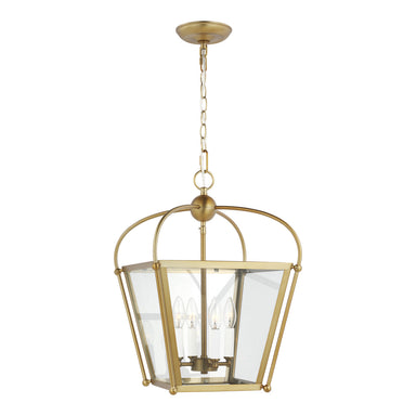 Visual Comfort Studio Canada - Four Light Lantern - Charleston - Satin Brass- Union Lighting Luminaires Decor