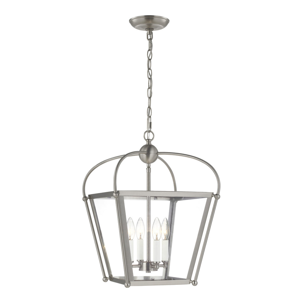 Visual Comfort Studio Canada - Four Light Lantern - Charleston - Brushed Nickel- Union Lighting Luminaires Decor