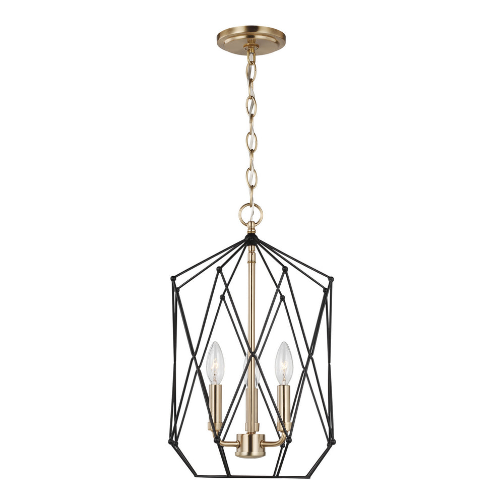 Visual Comfort Studio Canada - Three Light Lantern - Zarra - Satin Brass- Union Lighting Luminaires Decor