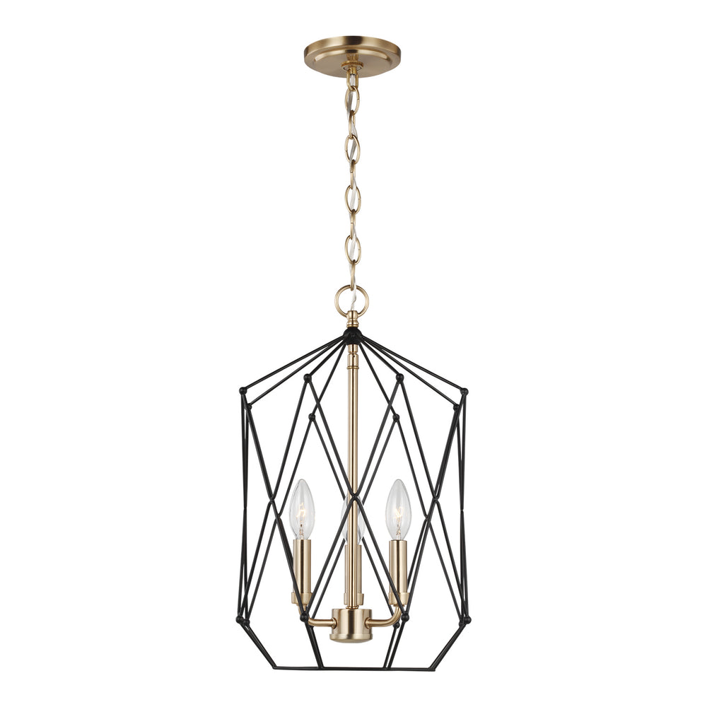 Visual Comfort Studio Canada - Three Light Lantern - Zarra - Satin Brass- Union Lighting Luminaires Decor