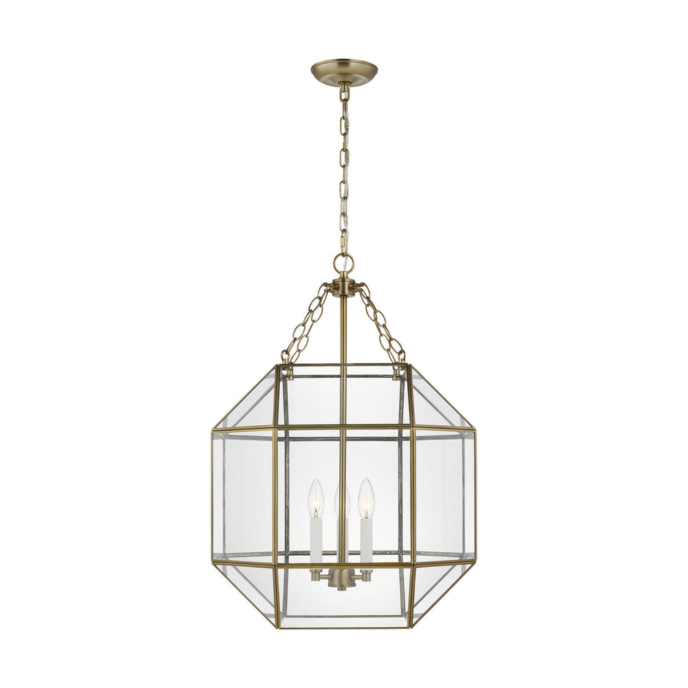 Visual Comfort Studio Canada - Three Light Lantern - Morrison - Satin Brass- Union Lighting Luminaires Decor