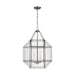 Visual Comfort Studio Canada - Three Light Lantern - Morrison - Antique Brushed Nickel- Union Lighting Luminaires Decor