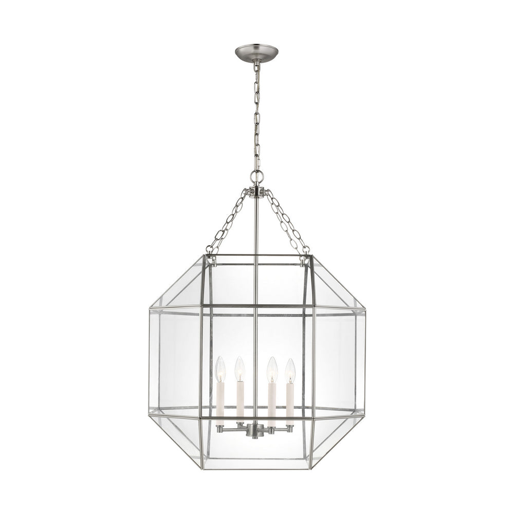 Visual Comfort Studio Canada - Four Light Lantern - Morrison - Brushed Nickel- Union Lighting Luminaires Decor