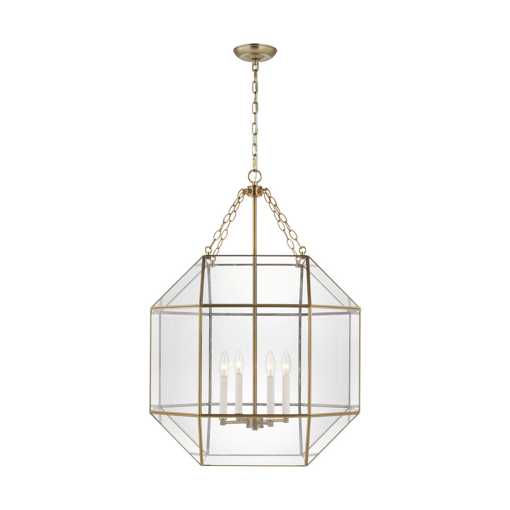 Visual Comfort Studio Canada - Four Light Lantern - Morrison - Satin Brass- Union Lighting Luminaires Decor