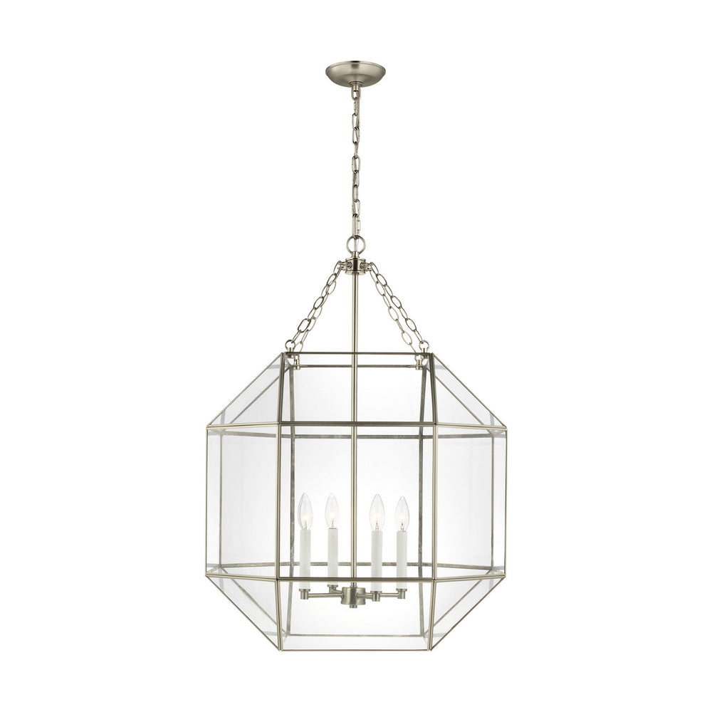 Visual Comfort Studio Canada - Four Light Lantern - Morrison - Antique Brushed Nickel- Union Lighting Luminaires Decor
