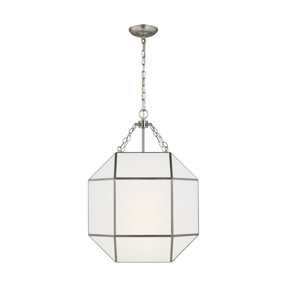 Visual Comfort Studio Canada - Three Light Lantern - Morrison - Brushed Nickel- Union Lighting Luminaires Decor
