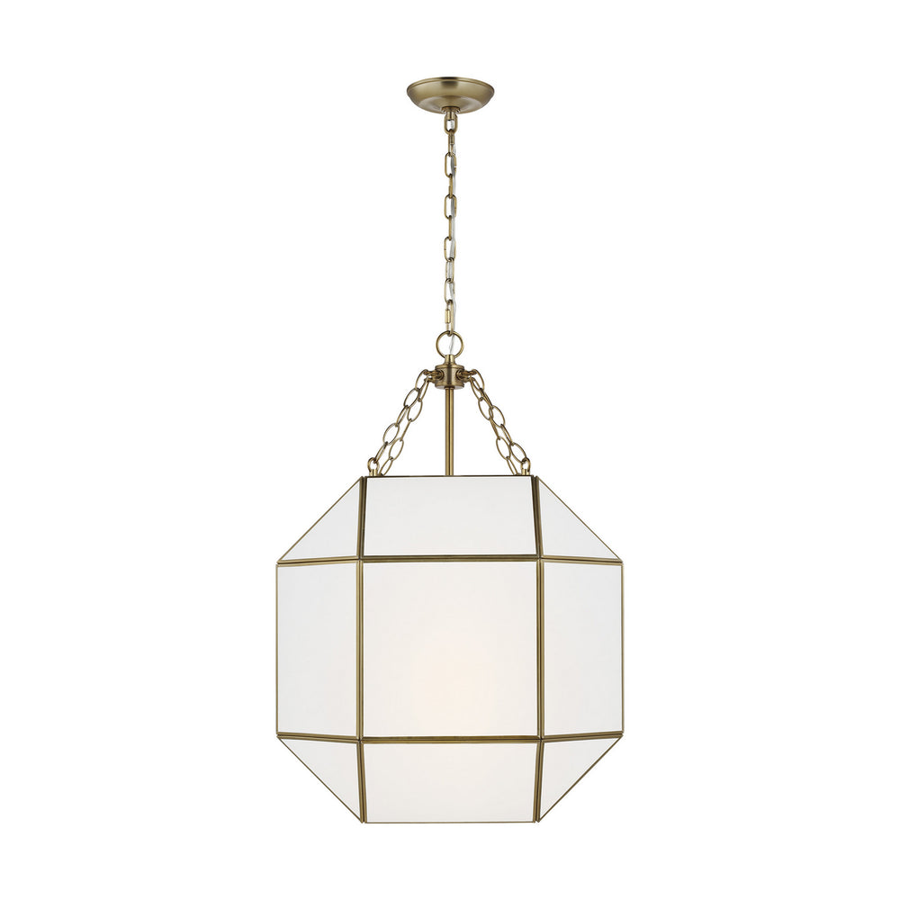 Visual Comfort Studio Canada - Three Light Lantern - Morrison - Satin Brass- Union Lighting Luminaires Decor
