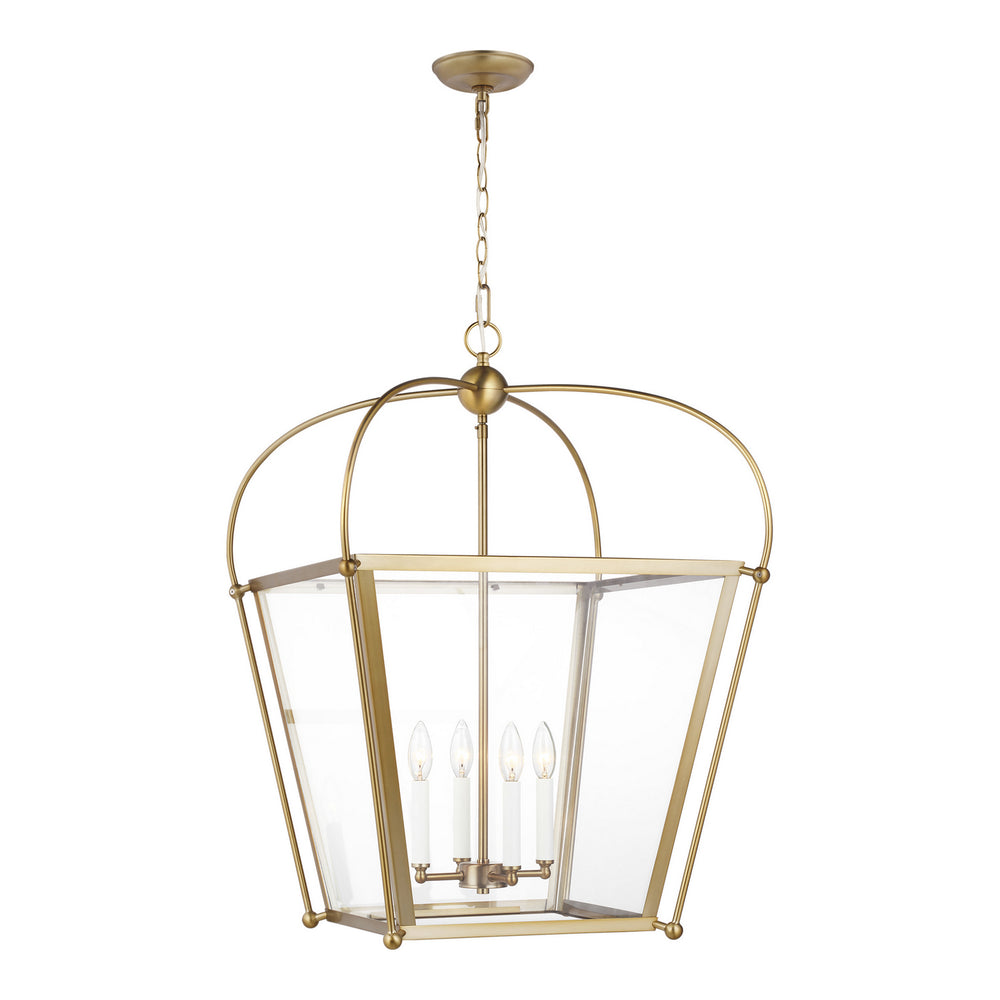 Visual Comfort Studio Canada - Four Light Foyer - Charleston - Satin Brass- Union Lighting Luminaires Decor