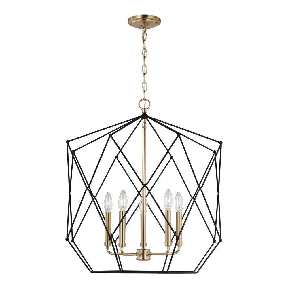 Visual Comfort Studio Canada - Five Light Lantern - Zarra - Satin Brass- Union Lighting Luminaires Decor