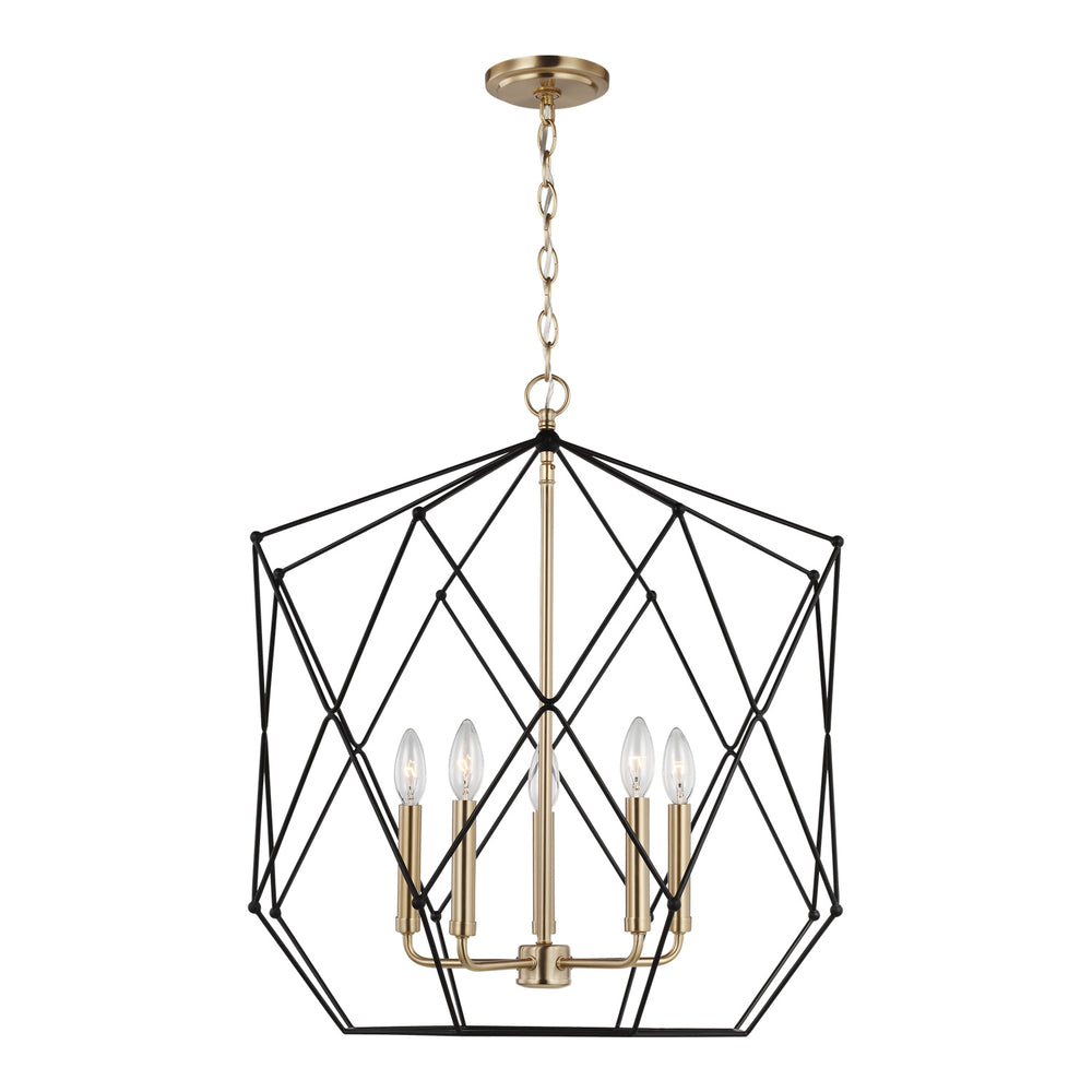 Visual Comfort Studio Canada - Five Light Lantern - Zarra - Satin Brass- Union Lighting Luminaires Decor