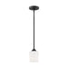 Generation Lighting Canada - One Light Mini-Pendant - Windom - Midnight Black- Union Lighting Luminaires Decor