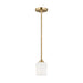 Generation Lighting Canada - One Light Mini-Pendant - Windom - Satin Brass- Union Lighting Luminaires Decor
