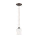 Generation Lighting Canada - One Light Mini-Pendant - Windom - Bronze- Union Lighting Luminaires Decor