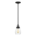 Generation Lighting Canada - One Light Mini-Pendant - Belton - Midnight Black- Union Lighting Luminaires Decor