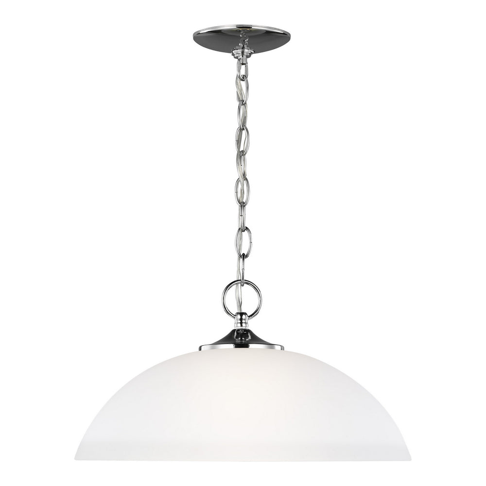 Generation Lighting Canada - One Light Pendant - Geary - Chrome- Union Lighting Luminaires Decor