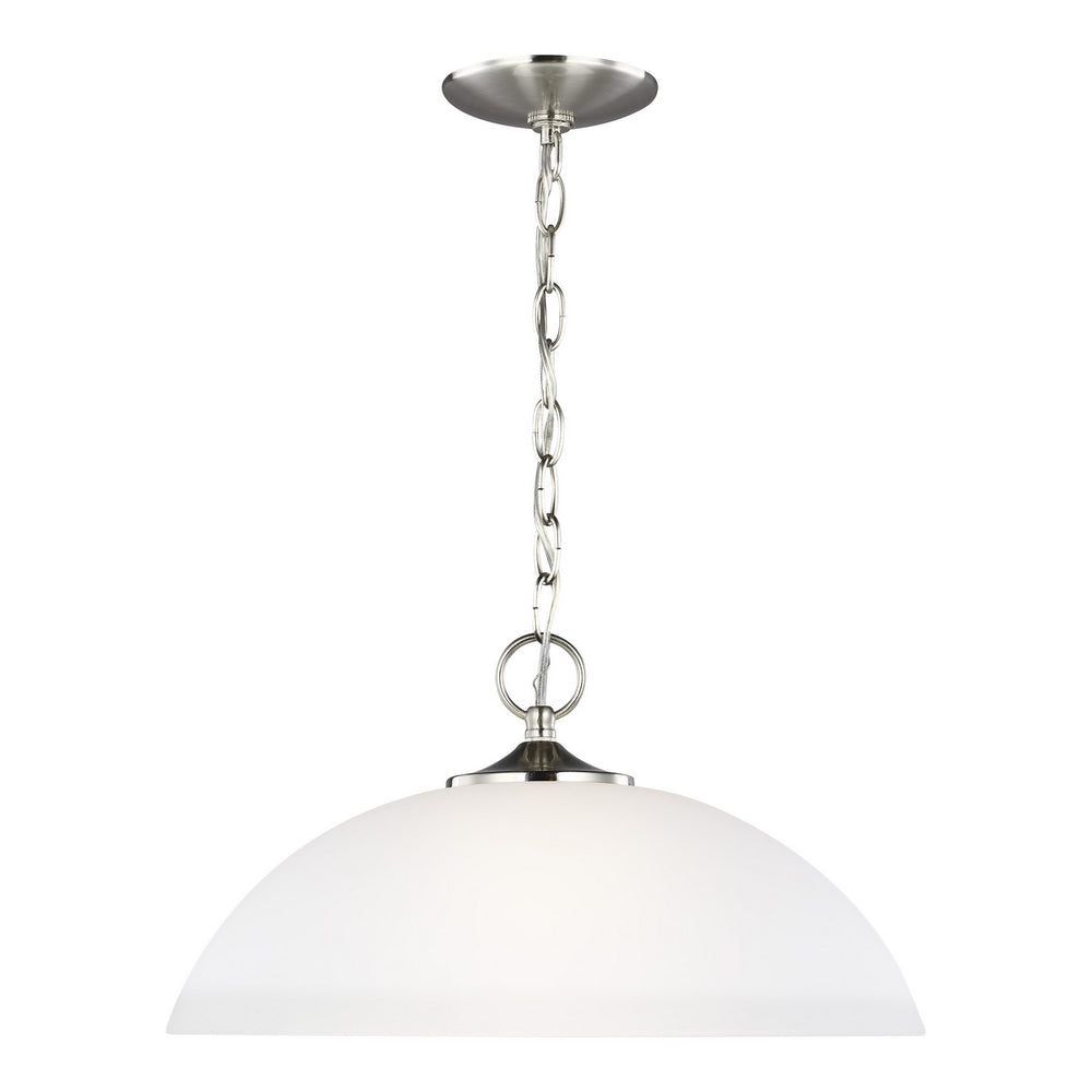 Generation Lighting Canada - One Light Pendant - Geary - Brushed Nickel- Union Lighting Luminaires Decor