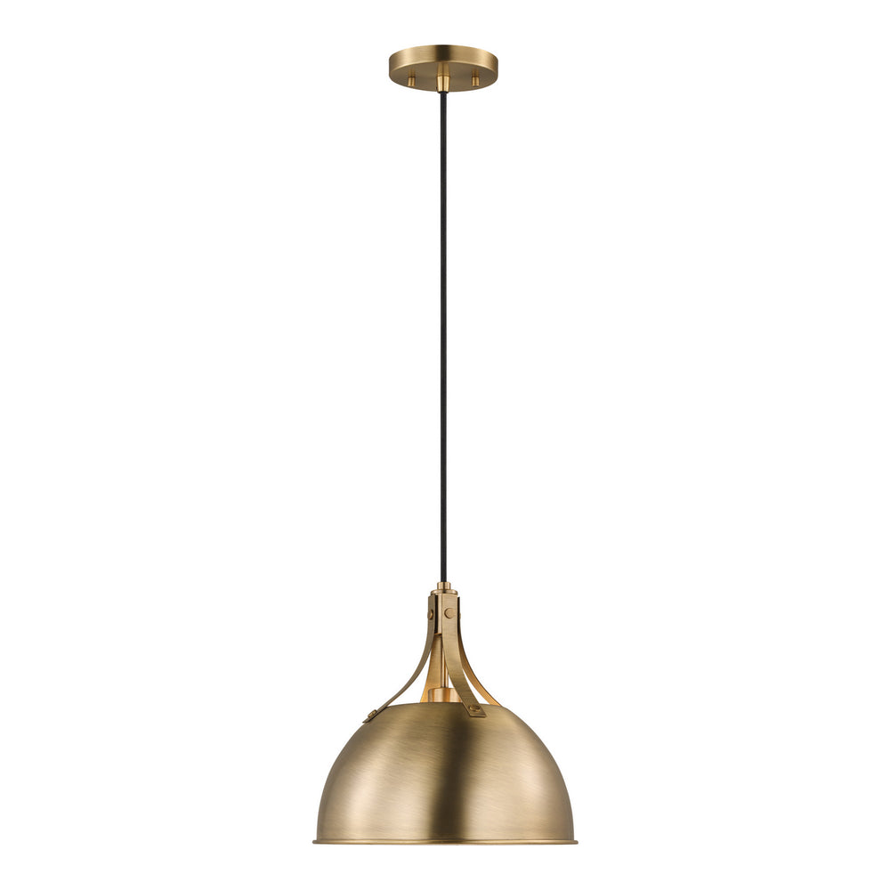 Visual Comfort Studio Canada - One Light Pendant - Rockland - Satin Brass- Union Lighting Luminaires Decor