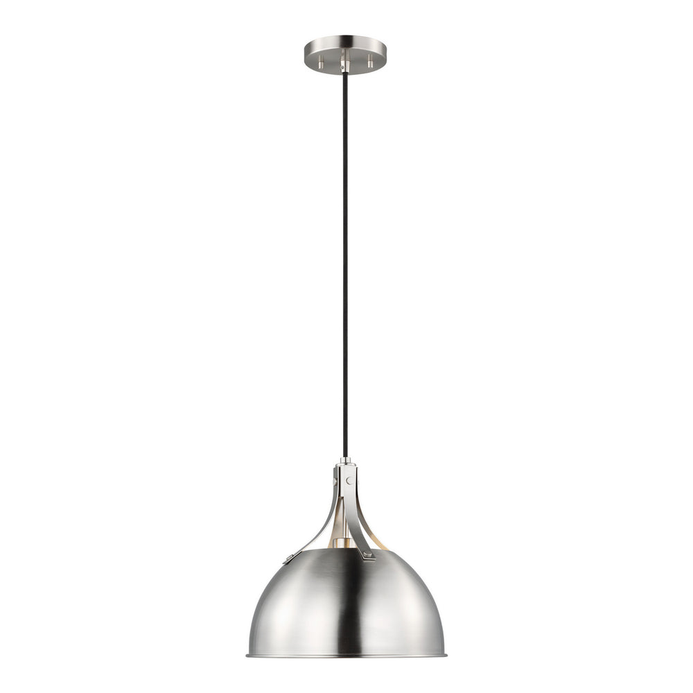 Visual Comfort Studio Canada - One Light Pendant - Rockland - Brushed Nickel- Union Lighting Luminaires Decor