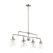 Generation Lighting Canada - Four Light Island Pendant - Belton - Brushed Nickel- Union Lighting Luminaires Decor