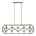 Visual Comfort Studio Canada - Five Light Linear Chandelier - Zarra - Satin Brass- Union Lighting Luminaires Decor