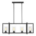 Generation Lighting Canada - Four Light Island Pendant - Mitte - Midnight Black- Union Lighting Luminaires Decor