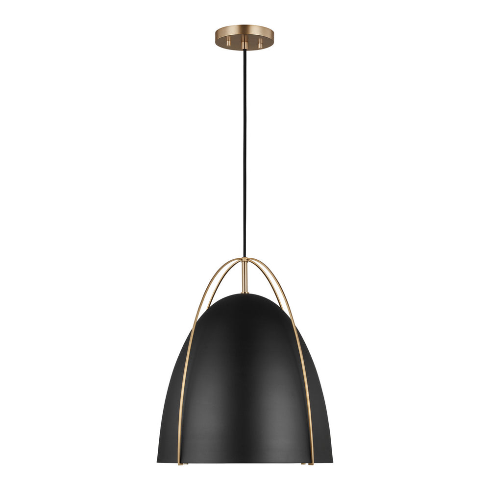 Visual Comfort Studio Canada - One Light Pendant - Norman - Satin Brass- Union Lighting Luminaires Decor