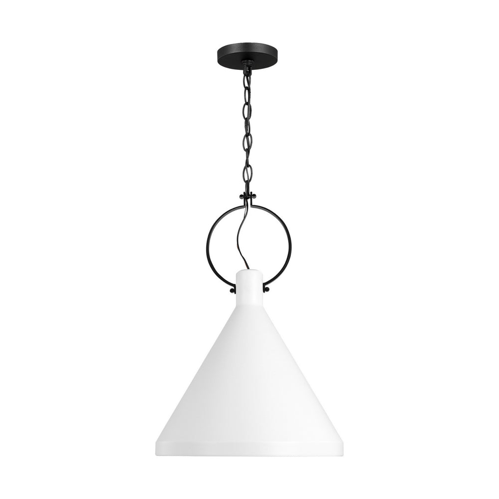 Visual Comfort Studio Canada - One Light Pendant - Lyon - Matte White- Union Lighting Luminaires Decor
