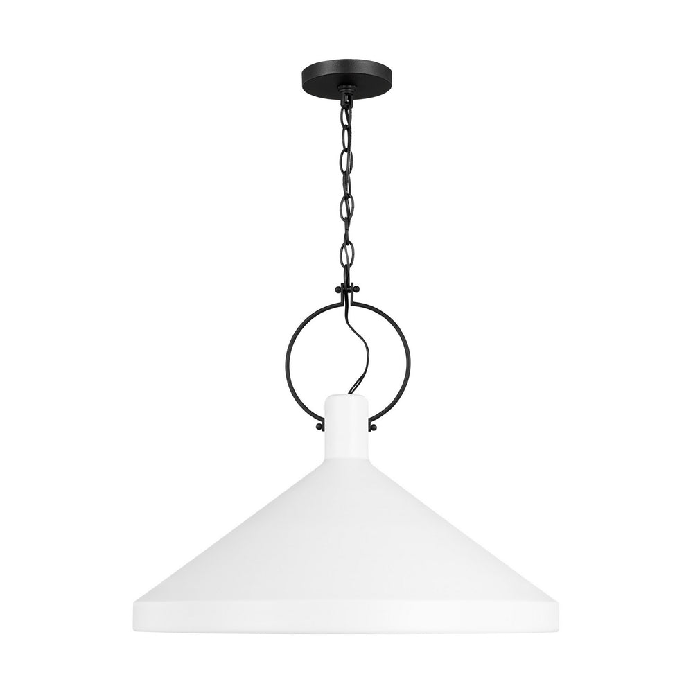 Visual Comfort Studio Canada - One Light Pendant - Lyon - Matte White- Union Lighting Luminaires Decor