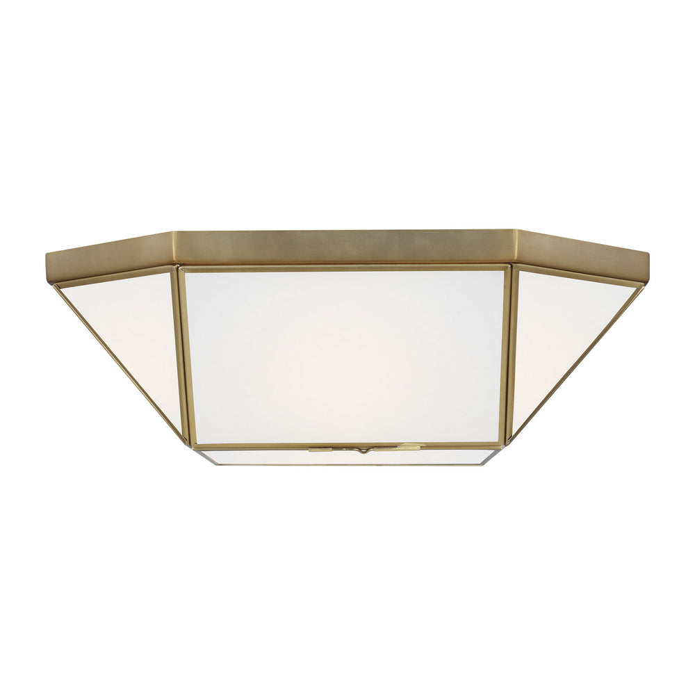 Visual Comfort Studio Canada - Two Light Flush Mount - Morrison - Satin Brass- Union Lighting Luminaires Decor