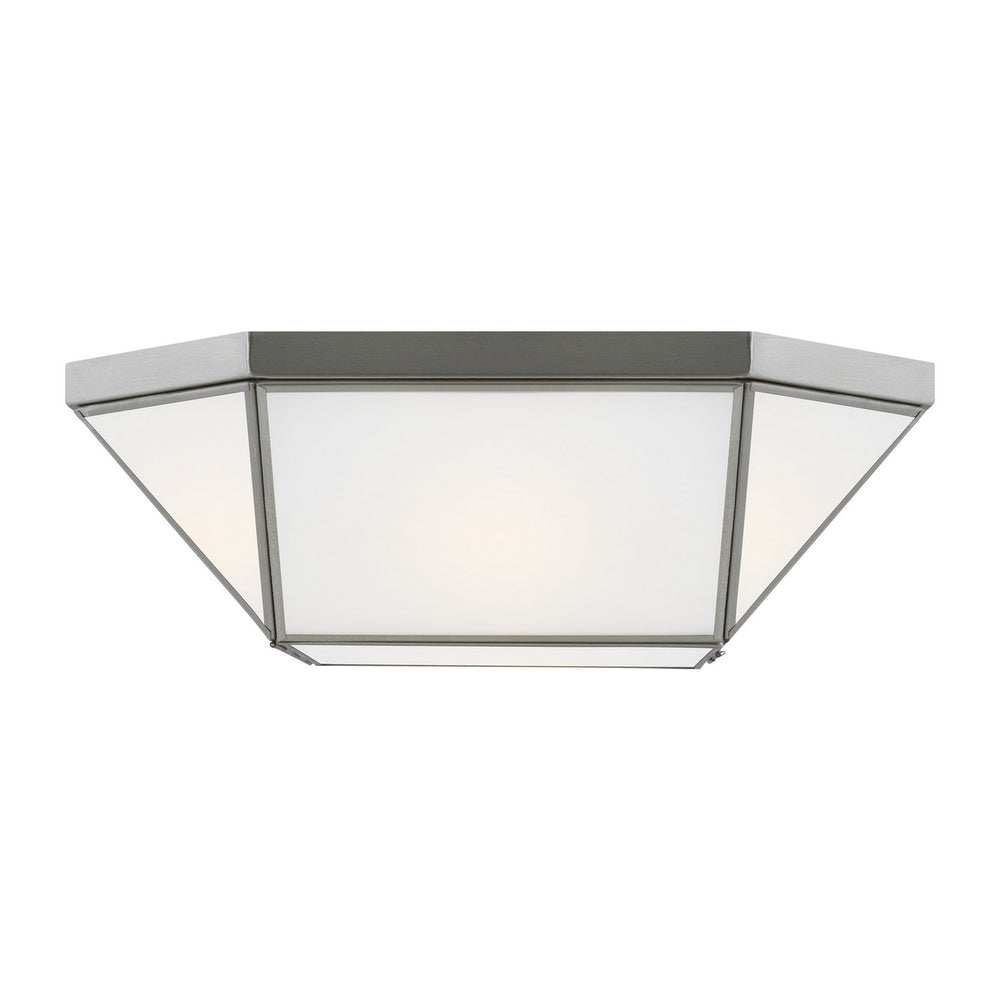 Visual Comfort Studio Canada - Two Light Flush Mount - Morrison - Brushed Nickel- Union Lighting Luminaires Decor
