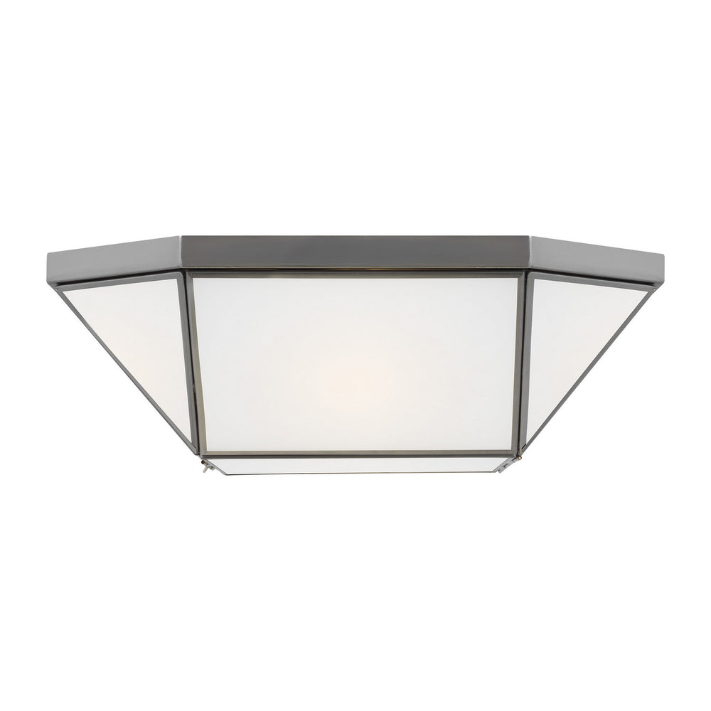 Visual Comfort Studio Canada - Two Light Flush Mount - Morrison - Antique Brushed Nickel- Union Lighting Luminaires Decor