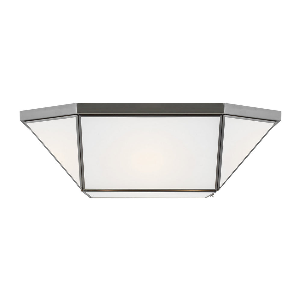 Visual Comfort Studio Canada - Four Light Flush Mount - Morrison - Antique Brushed Nickel- Union Lighting Luminaires Decor