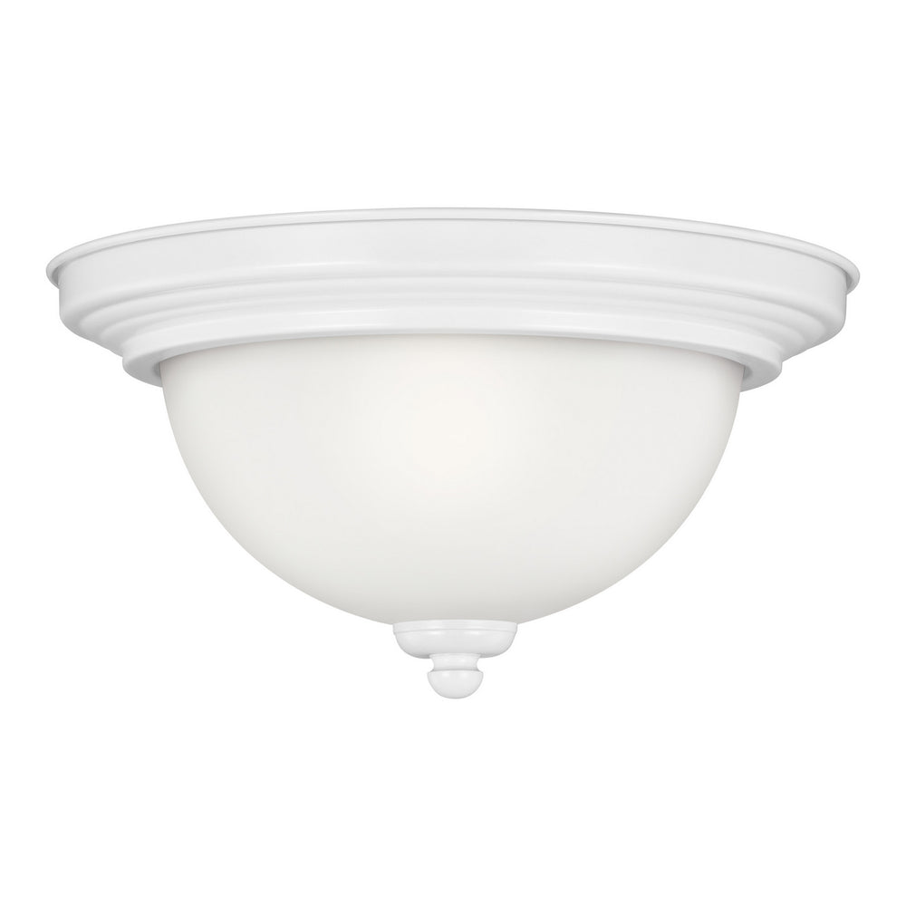 Generation Lighting Canada - One Light Flush Mount - Geary - White- Union Lighting Luminaires Decor
